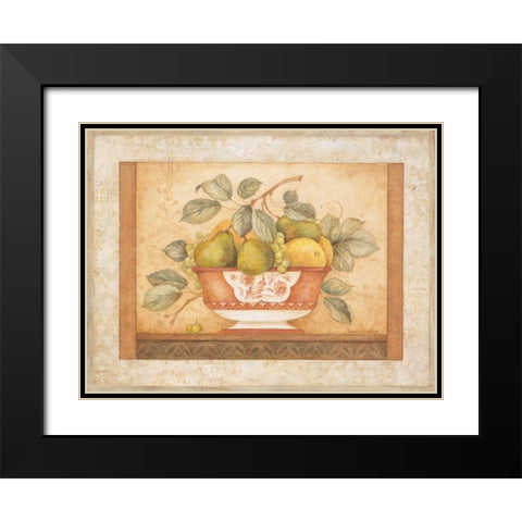 Frutta Alla Siena I Black Modern Wood Framed Art Print with Double Matting by Gladding, Pamela