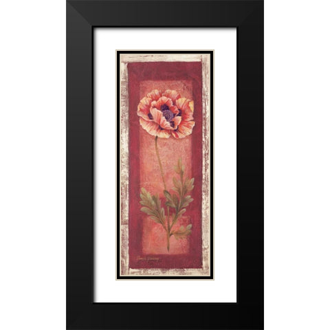 Red Door Poppy Black Modern Wood Framed Art Print with Double Matting by Gladding, Pamela