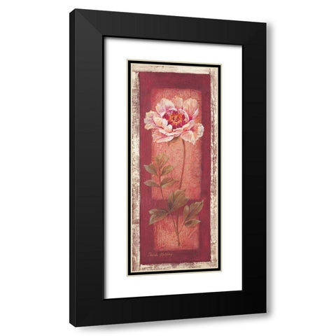 Red Door Peony Black Modern Wood Framed Art Print with Double Matting by Gladding, Pamela