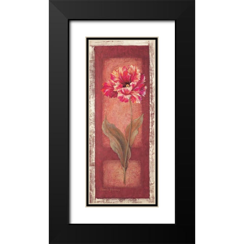 Red Door Tulip Black Modern Wood Framed Art Print with Double Matting by Gladding, Pamela