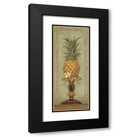 Pineapple and Pearls II Black Modern Wood Framed Art Print with Double Matting by Gladding, Pamela