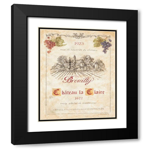 Brouilly Black Modern Wood Framed Art Print with Double Matting by Gladding, Pamela