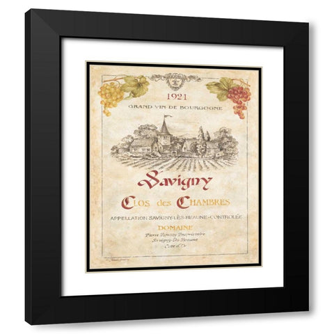 Savigny Black Modern Wood Framed Art Print with Double Matting by Gladding, Pamela