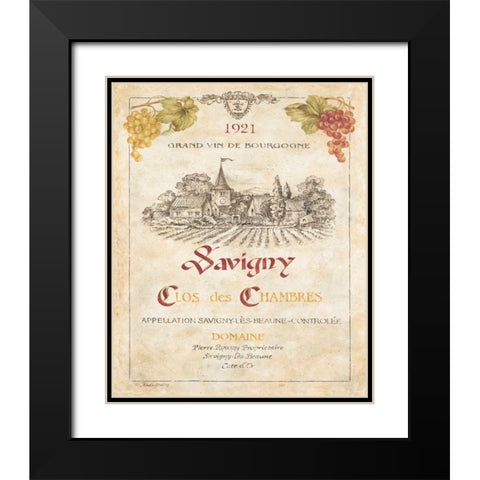 Savigny Black Modern Wood Framed Art Print with Double Matting by Gladding, Pamela