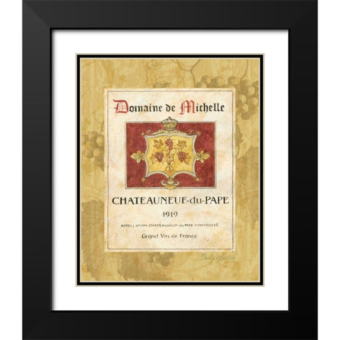 Chateauneuf du Pape Black Modern Wood Framed Art Print with Double Matting by Gladding, Pamela