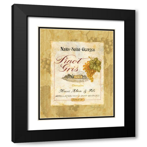 Pinot Gris Black Modern Wood Framed Art Print with Double Matting by Gladding, Pamela