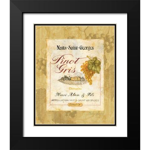 Pinot Gris Black Modern Wood Framed Art Print with Double Matting by Gladding, Pamela