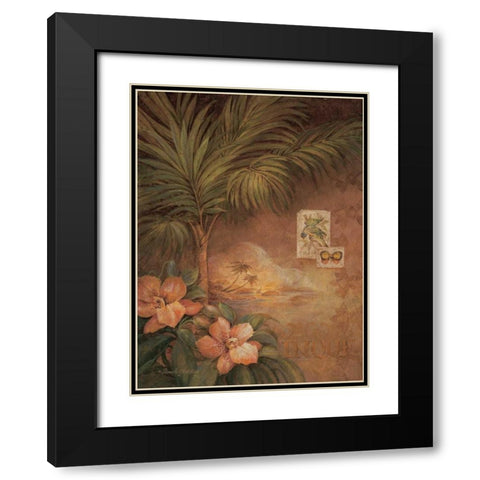 West Indies Sunset I Black Modern Wood Framed Art Print with Double Matting by Gladding, Pamela