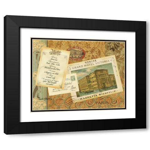 Grand Hotel Paris Black Modern Wood Framed Art Print with Double Matting by Gladding, Pamela