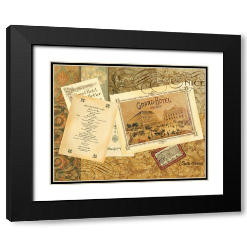 Grand Hotel Nice Black Modern Wood Framed Art Print with Double Matting by Gladding, Pamela