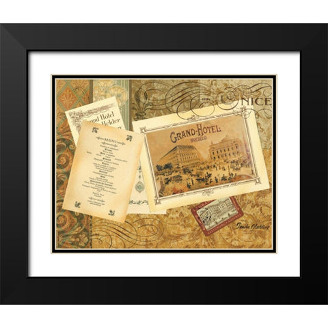 Grand Hotel Nice Black Modern Wood Framed Art Print with Double Matting by Gladding, Pamela