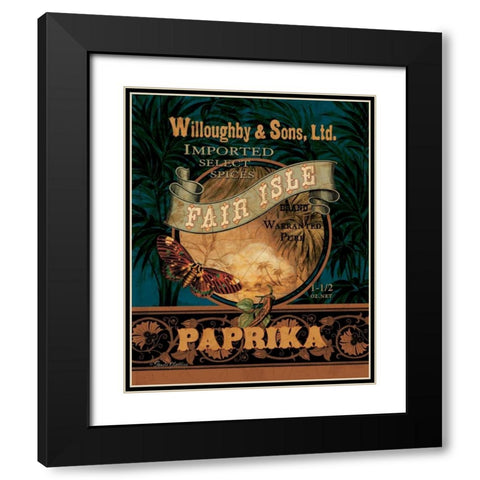 Paprika Black Modern Wood Framed Art Print with Double Matting by Gladding, Pamela