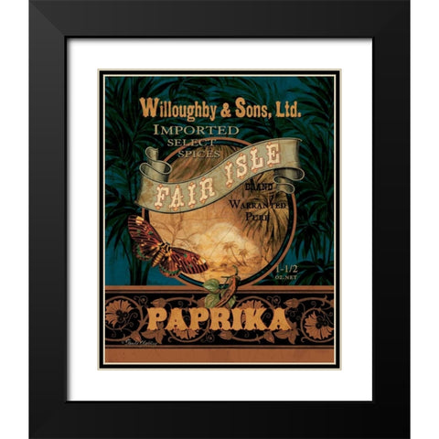 Paprika Black Modern Wood Framed Art Print with Double Matting by Gladding, Pamela
