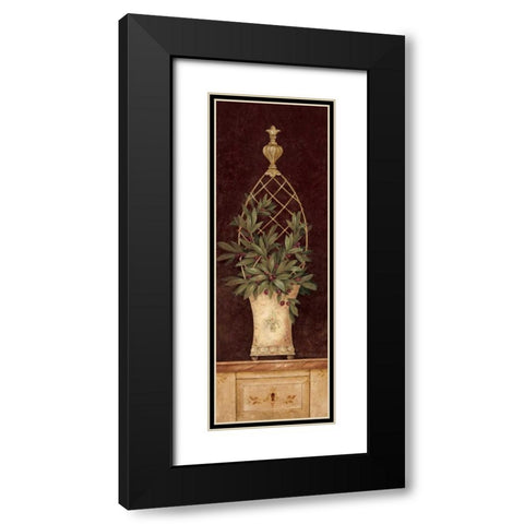 Olive Topiary I Black Modern Wood Framed Art Print with Double Matting by Gladding, Pamela