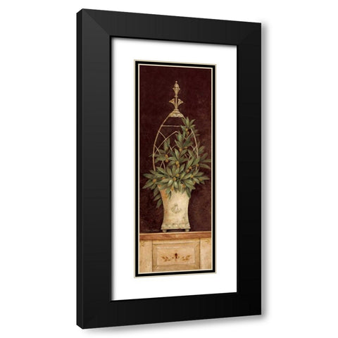 Olive Topiary II Black Modern Wood Framed Art Print with Double Matting by Gladding, Pamela