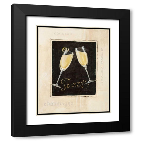 Cheers! II Black Modern Wood Framed Art Print with Double Matting by Gladding, Pamela