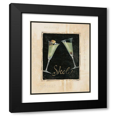 Cheers! III Black Modern Wood Framed Art Print with Double Matting by Gladding, Pamela