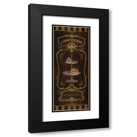 Fondant Black Modern Wood Framed Art Print with Double Matting by Gladding, Pamela
