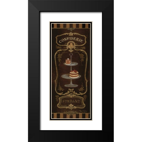 Fondant Black Modern Wood Framed Art Print with Double Matting by Gladding, Pamela