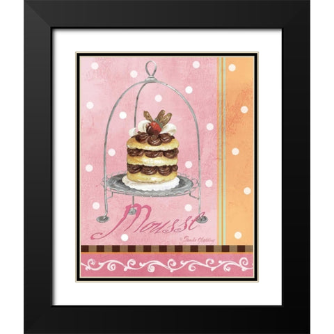 Pink Mousse Black Modern Wood Framed Art Print with Double Matting by Gladding, Pamela