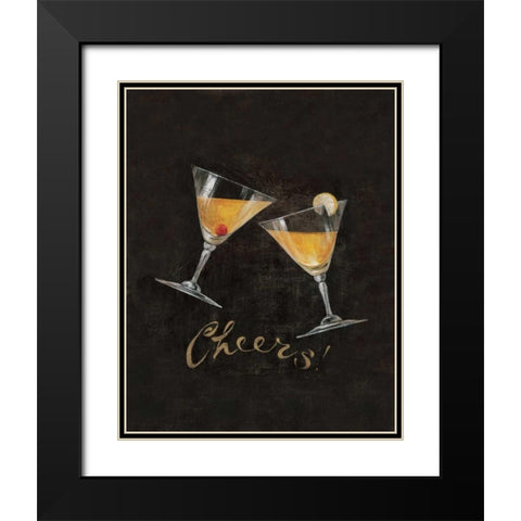 Cheers! I Black Modern Wood Framed Art Print with Double Matting by Gladding, Pamela