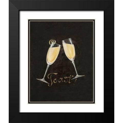Cheers! II Black Modern Wood Framed Art Print with Double Matting by Gladding, Pamela