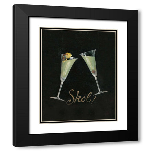 Cheers! III Black Modern Wood Framed Art Print with Double Matting by Gladding, Pamela