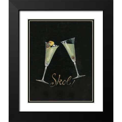 Cheers! III Black Modern Wood Framed Art Print with Double Matting by Gladding, Pamela