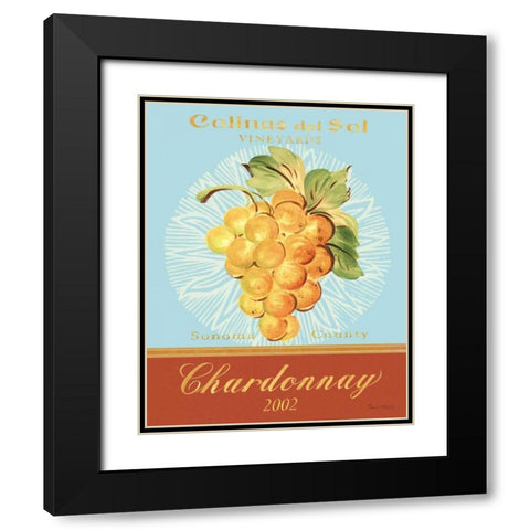 Chardonnay Black Modern Wood Framed Art Print with Double Matting by Gladding, Pamela