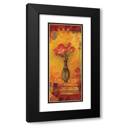 Bud Vase II Black Modern Wood Framed Art Print with Double Matting by Gladding, Pamela