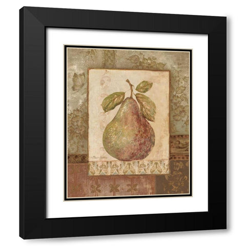 Rustic Pears I Black Modern Wood Framed Art Print with Double Matting by Gladding, Pamela
