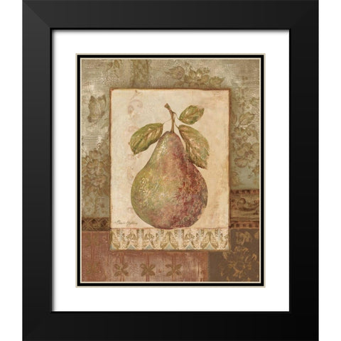 Rustic Pears I Black Modern Wood Framed Art Print with Double Matting by Gladding, Pamela