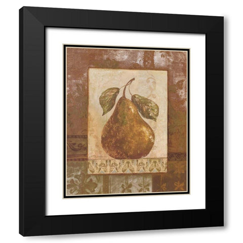 Rustic Pears II Black Modern Wood Framed Art Print with Double Matting by Gladding, Pamela