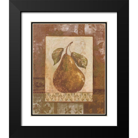 Rustic Pears II Black Modern Wood Framed Art Print with Double Matting by Gladding, Pamela