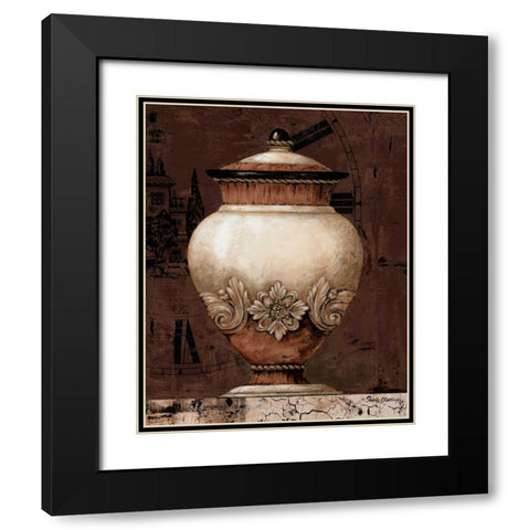 Timeless Urn I Black Modern Wood Framed Art Print with Double Matting by Gladding, Pamela