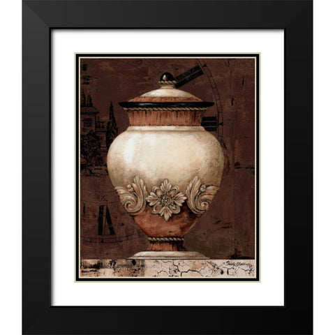 Timeless Urn I Black Modern Wood Framed Art Print with Double Matting by Gladding, Pamela