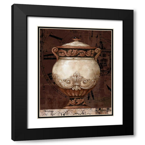 Timeless Urn II Black Modern Wood Framed Art Print with Double Matting by Gladding, Pamela