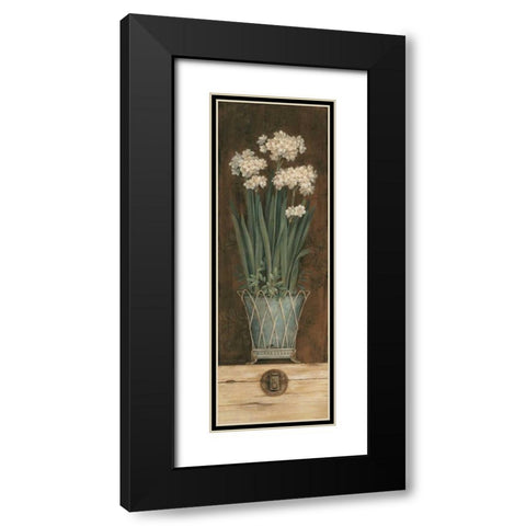 Petit Jardin I Black Modern Wood Framed Art Print with Double Matting by Gladding, Pamela