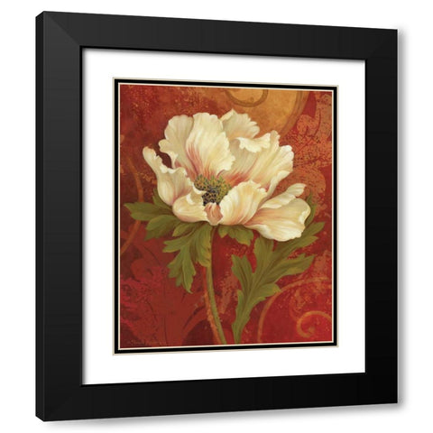 Il Ballo Rosso I Black Modern Wood Framed Art Print with Double Matting by Gladding, Pamela