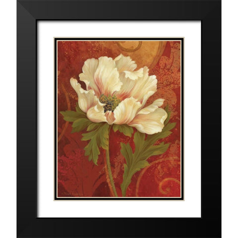 Il Ballo Rosso I Black Modern Wood Framed Art Print with Double Matting by Gladding, Pamela