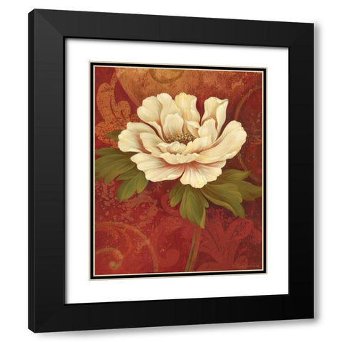 Il Ballo Rosso II Black Modern Wood Framed Art Print with Double Matting by Gladding, Pamela