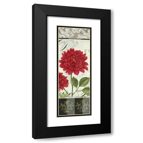Etude en Rouge Panel I Black Modern Wood Framed Art Print with Double Matting by Gladding, Pamela