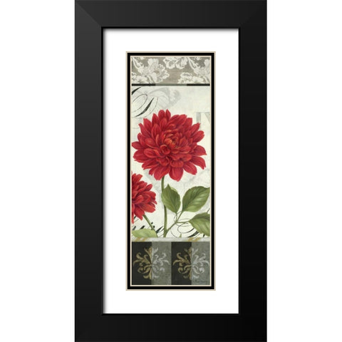 Etude en Rouge Panel I Black Modern Wood Framed Art Print with Double Matting by Gladding, Pamela