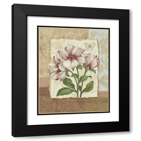 Flower Trio II Black Modern Wood Framed Art Print with Double Matting by Gladding, Pamela