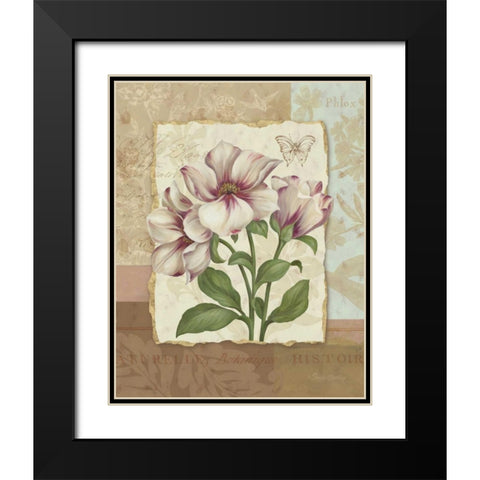 Flower Trio II Black Modern Wood Framed Art Print with Double Matting by Gladding, Pamela