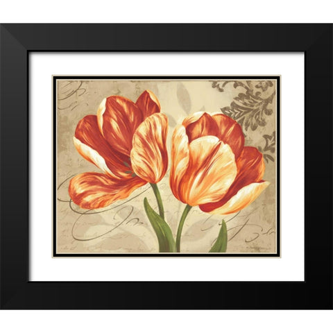 Colori II Black Modern Wood Framed Art Print with Double Matting by Gladding, Pamela