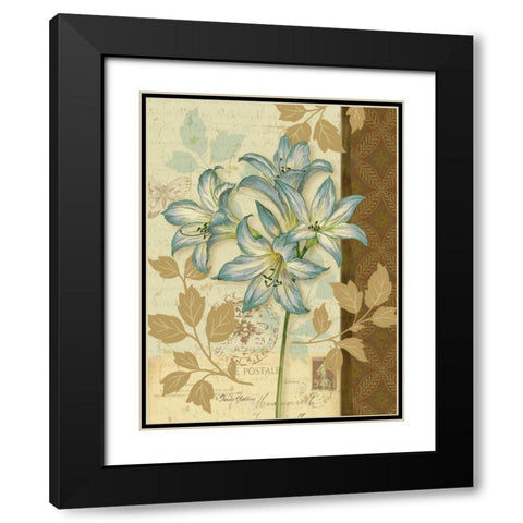 Chelsea Blue II Black Modern Wood Framed Art Print with Double Matting by Gladding, Pamela