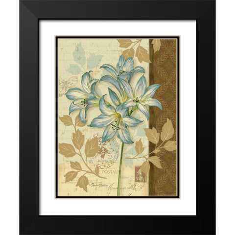 Chelsea Blue II Black Modern Wood Framed Art Print with Double Matting by Gladding, Pamela