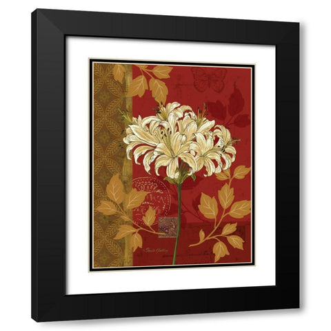 Chelsea Red I Black Modern Wood Framed Art Print with Double Matting by Gladding, Pamela