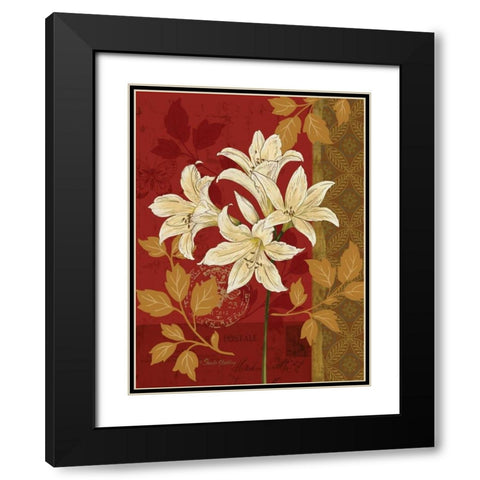 Chelsea Red II Black Modern Wood Framed Art Print with Double Matting by Gladding, Pamela